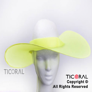 SOMBRERO CAPELINA FLUO COLORES SURTIDOS x 1